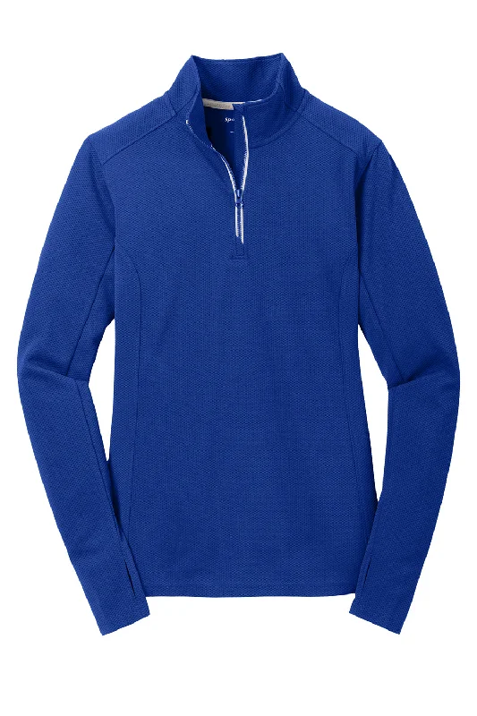 Sport-Tek Womens Sport-Wick Moisture Wicking 1/4 Zip Sweatshirt - True Royal Blue